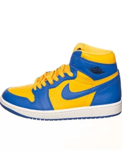 Leder-Sneaker ''1 Retro High'' in Gelb/ Blau>Air Jordan Best