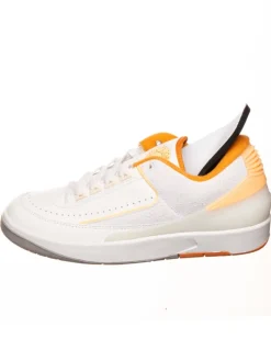 Leder-Sneaker ''2 Retro Low'' in Weiß/ Orange><noscript><img width=