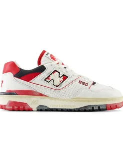 New Balance Sneakers|Sneakers^Leder-Sneakers "550" in Creme/ Rot