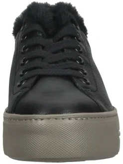 Leder-Sneakers in Schwarz><noscript><img width=