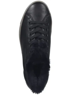 Leder-Sneakers in Schwarz><noscript><img width=