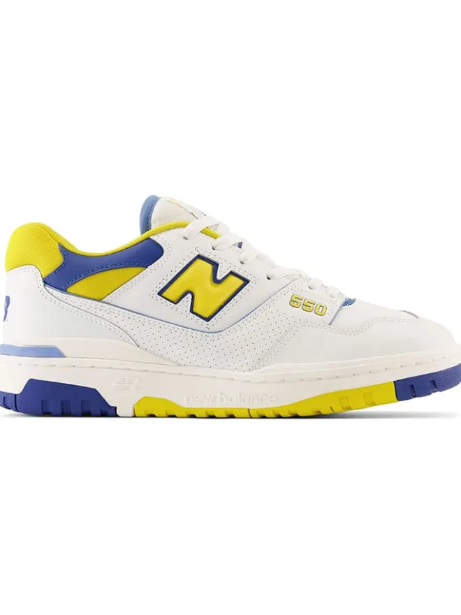 New Balance Sneakers^Leder-Sneakers "550" in Weiß/ Gelb