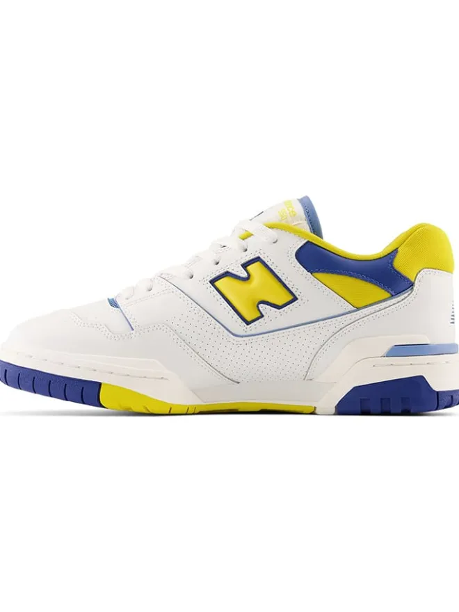 New Balance Sneakers^Leder-Sneakers "550" in Weiß/ Gelb