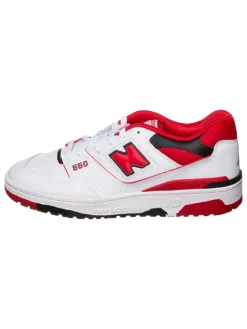 New Balance Sneakers^Leder-Sneakers "550" in Weiß/ Rot