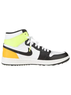 Leder-Sneakers "1 Retro High Golf" in Gelb/ Schwarz/ Weiß>Nike Best