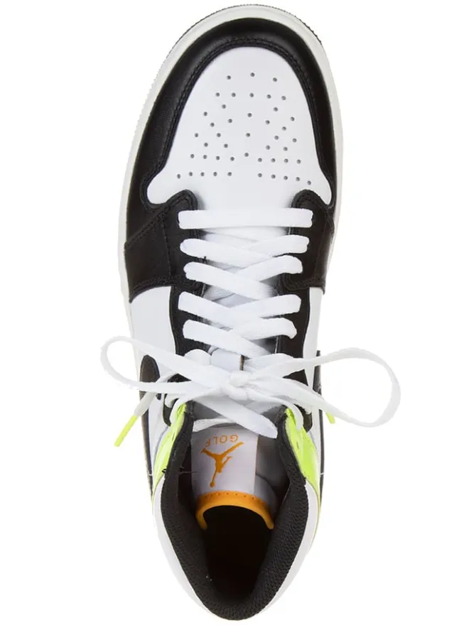 Leder-Sneakers "1 Retro High Golf" in Gelb/ Schwarz/ Weiß>Nike Best