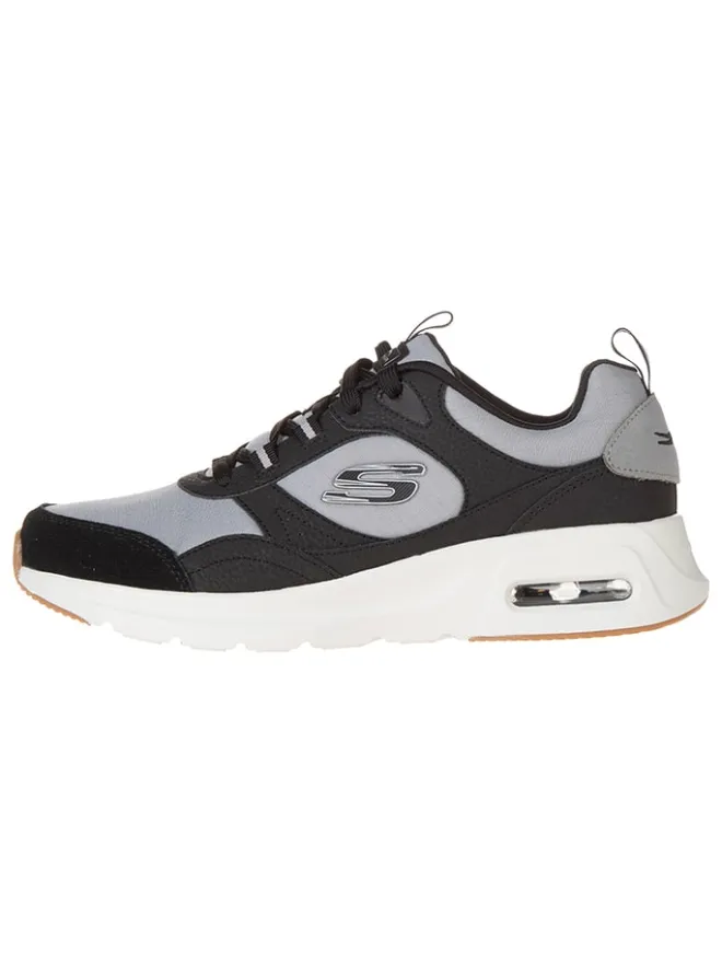 Leder-Sneakers "Air Court Yatton" in Grau/ Schwarz>Skechers Hot