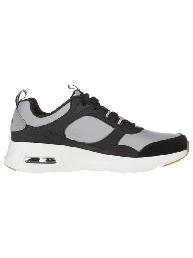 Leder-Sneakers "Air Court Yatton" in Grau/ Schwarz>Skechers Hot