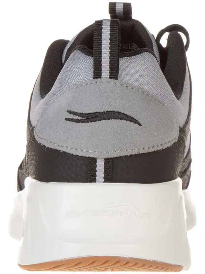 Leder-Sneakers "Air Court Yatton" in Grau/ Schwarz>Skechers Hot