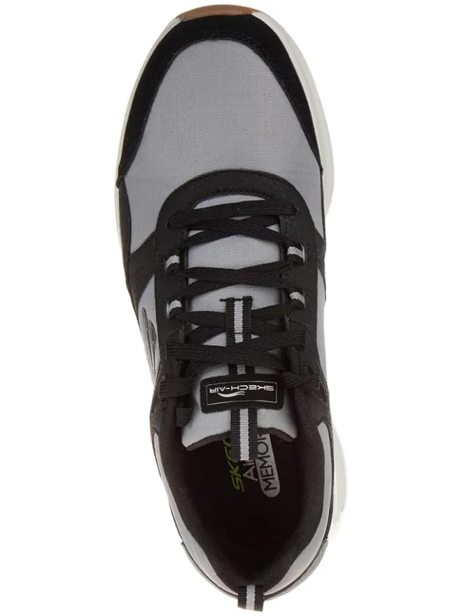 Leder-Sneakers "Air Court Yatton" in Grau/ Schwarz>Skechers Hot