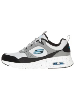 Skechers Sneakers^Leder-Sneakers "Air Court Yatton" in Grau/ Schwarz/ Weiß