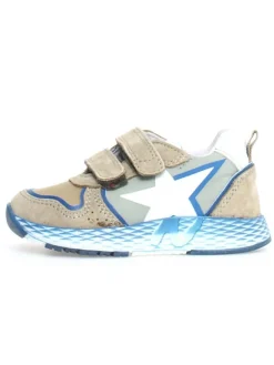 Leder-Sneakers "Althidon" in Beige/ Blau>Naturino Outlet