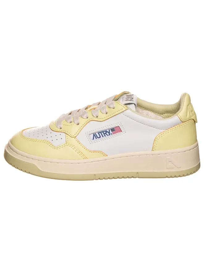 Leder-Sneakers "" in Weiß/ Gelb>AUTRY Discount
