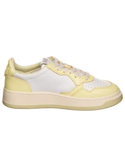 Leder-Sneakers "" in Weiß/ Gelb>AUTRY Discount