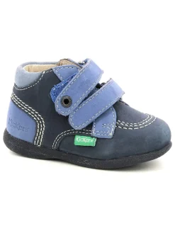 Leder-Sneakers "Babyscratch" in Dunkelblau/ Blau>Kickers New