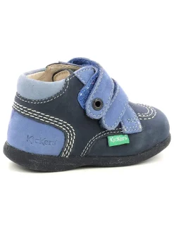 Leder-Sneakers "Babyscratch" in Dunkelblau/ Blau>Kickers New