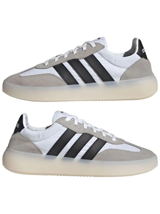 adidas Sportschuhe^Leder-Sneakers "Barreda Decode" in Beige/ Schwarz/ Weiß