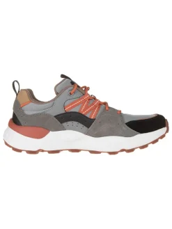Skechers Sneakers^Leder-Sneakers "Bendino Dormer" in Grau/ Orange