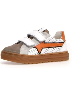 Naturino Sneakers·Sneakers Low^Leder-Sneakers "Blitz" in Weiß/ Braun/ Orange