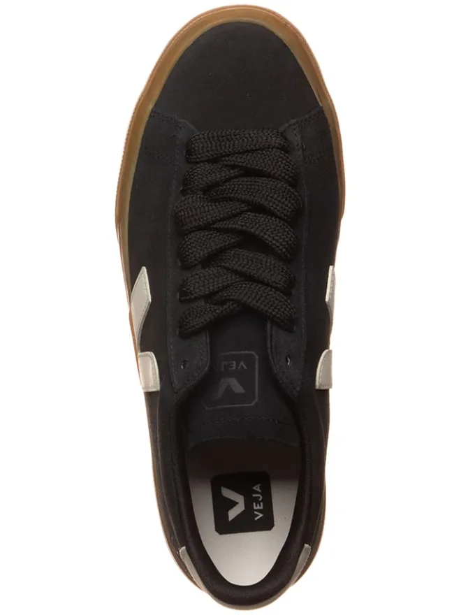 Veja Sneakers^Leder-Sneakers "Campo Bold" in Schwarz/ Creme