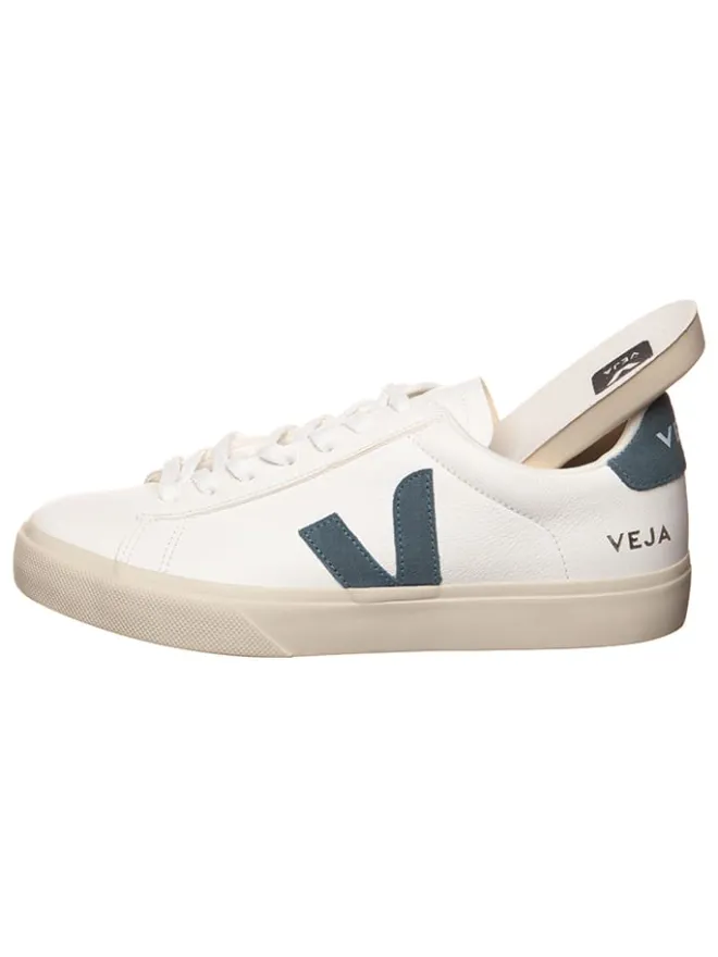 Veja Sneakers^Leder-Sneakers "Campo" in Weiß/ Blau