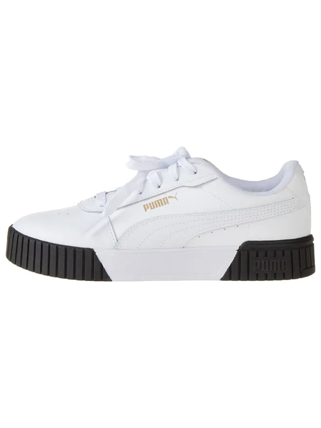 Puma Sneakers^Leder-Sneakers "Carina 2.0" in Weiß/ Schwarz