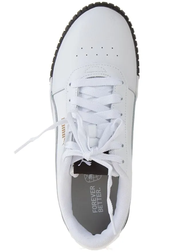 Puma Sneakers^Leder-Sneakers "Carina 2.0" in Weiß/ Schwarz
