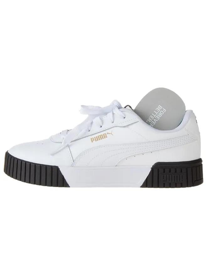 Puma Sneakers^Leder-Sneakers "Carina 2.0" in Weiß/ Schwarz