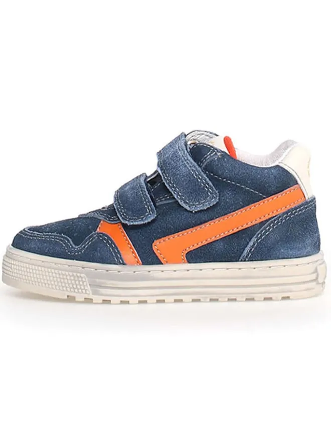 Leder-Sneakers "Ceonia" in Blau/ Orange>Naturino Outlet