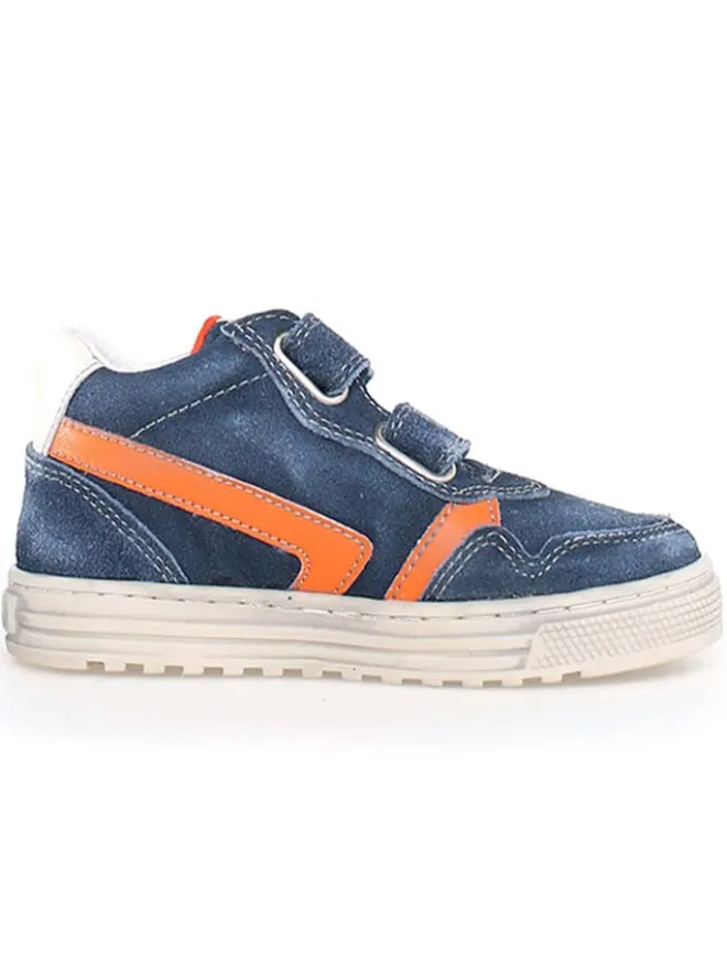 Leder-Sneakers "Ceonia" in Blau/ Orange>Naturino Outlet