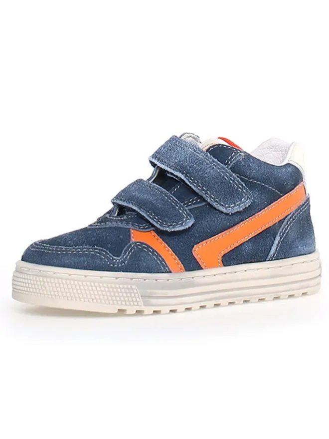 Leder-Sneakers "Ceonia" in Blau/ Orange>Naturino Outlet