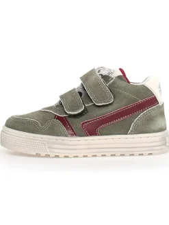 Naturino Sneakers·Sneakers High^Leder-Sneakers "Ceonia" in Khaki/ Rot