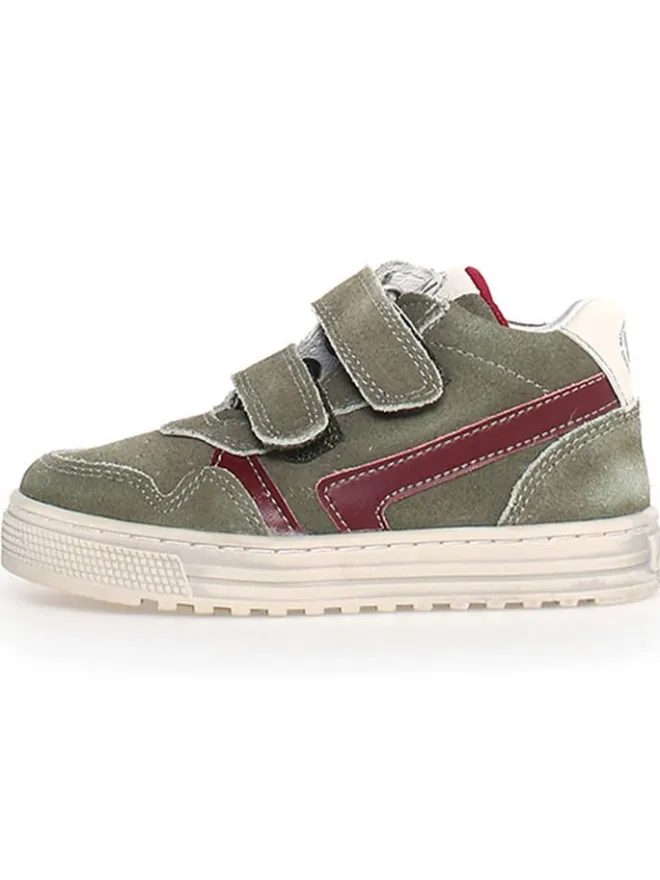 Naturino Sneakers·Sneakers High^Leder-Sneakers "Ceonia" in Khaki/ Rot
