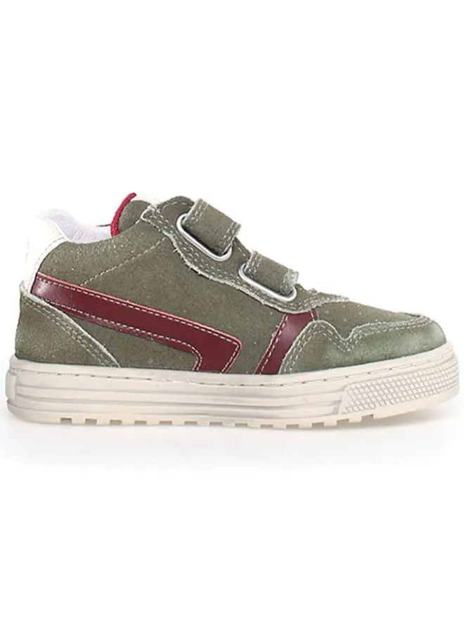 Naturino Sneakers·Sneakers High^Leder-Sneakers "Ceonia" in Khaki/ Rot