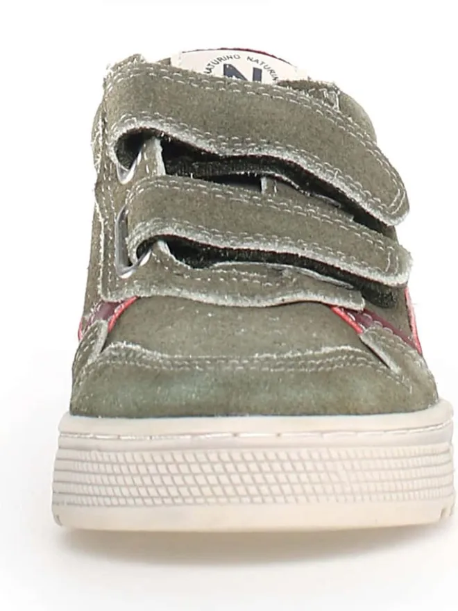 Naturino Sneakers·Sneakers High^Leder-Sneakers "Ceonia" in Khaki/ Rot