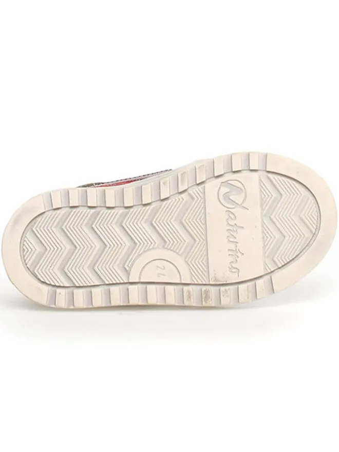 Naturino Sneakers·Sneakers High^Leder-Sneakers "Ceonia" in Khaki/ Rot