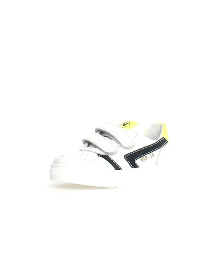 Leder-Sneakers "Ceonia" in Weiß/ Schwarz/ Gelb>Naturino Online