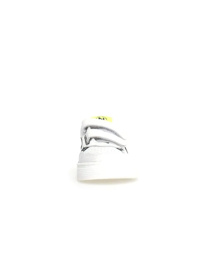 Leder-Sneakers "Ceonia" in Weiß/ Schwarz/ Gelb>Naturino Online