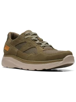 Leder-Sneakers "Chart Lite" in Oliv>Clarks Online