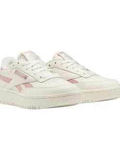 Leder-Sneakers "Club C Double" in Weiß/ Rosa>Reebok