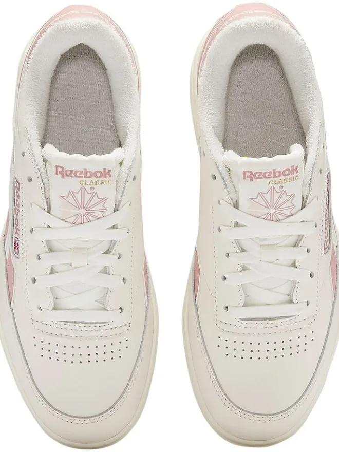 Leder-Sneakers "Club C Double" in Weiß/ Rosa>Reebok