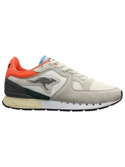 KangaROOS Originals Sneakers^Leder-Sneakers "Coil R1 Og Pop" in Beige/ Orange