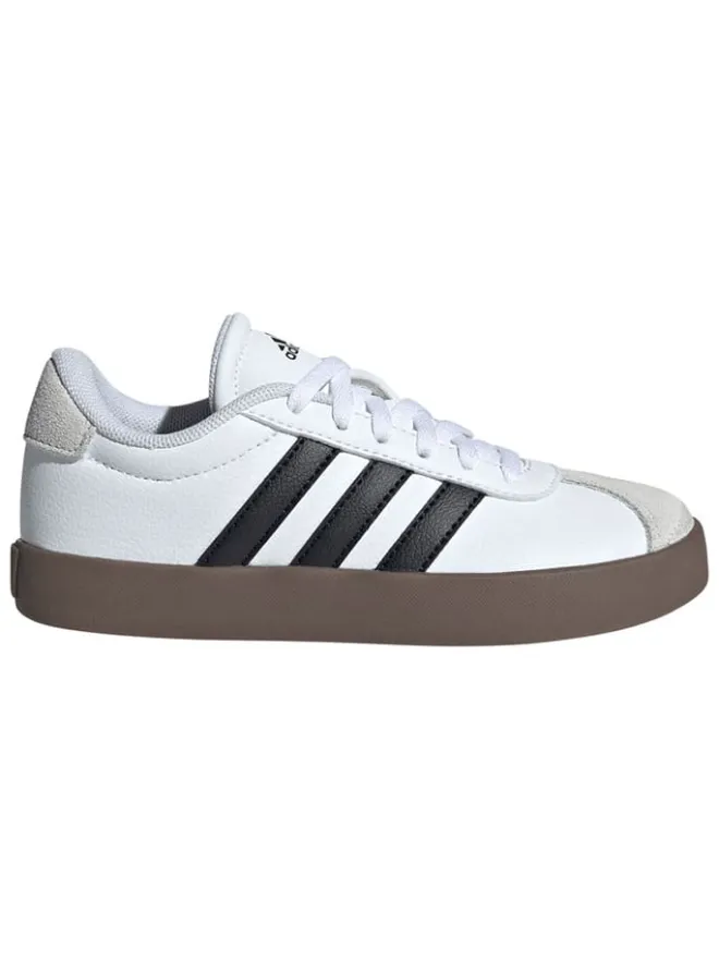 Leder-Sneakers "Court 3.0" in Weiß/ Schwarz>adidas Outlet