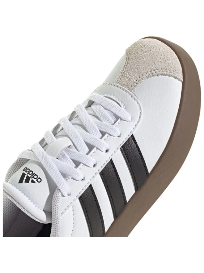 Leder-Sneakers "Court 3.0" in Weiß/ Schwarz>adidas Outlet