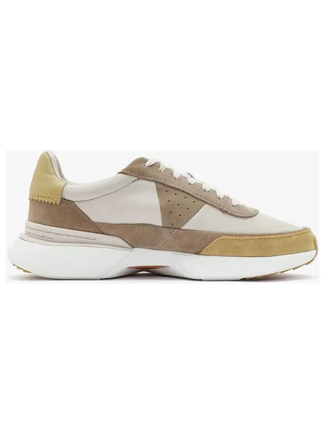 Clarks Sneakers^Leder-Sneakers "Craft Pace" in Hellbraun/ Beige