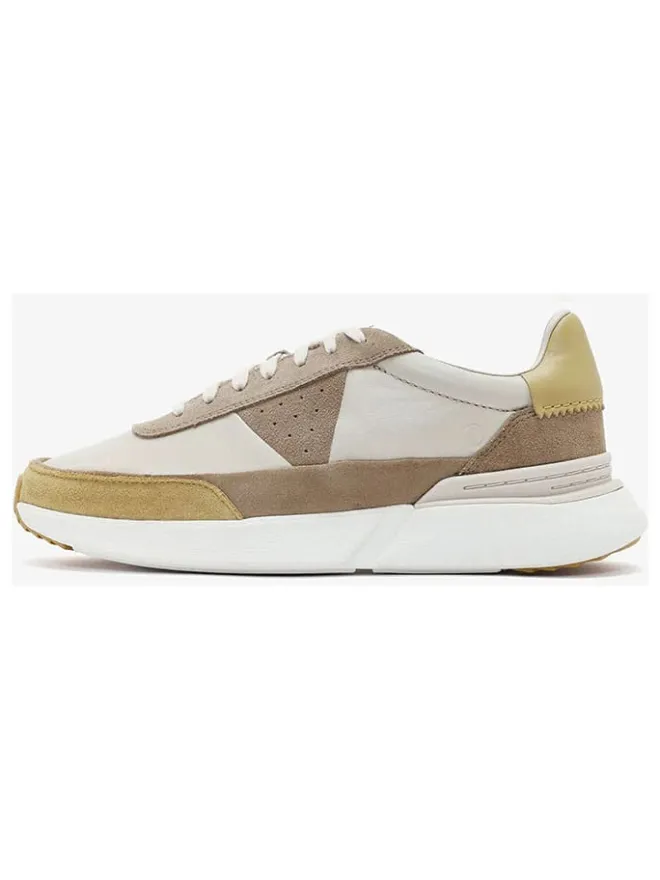 Clarks Sneakers^Leder-Sneakers "Craft Pace" in Hellbraun/ Beige