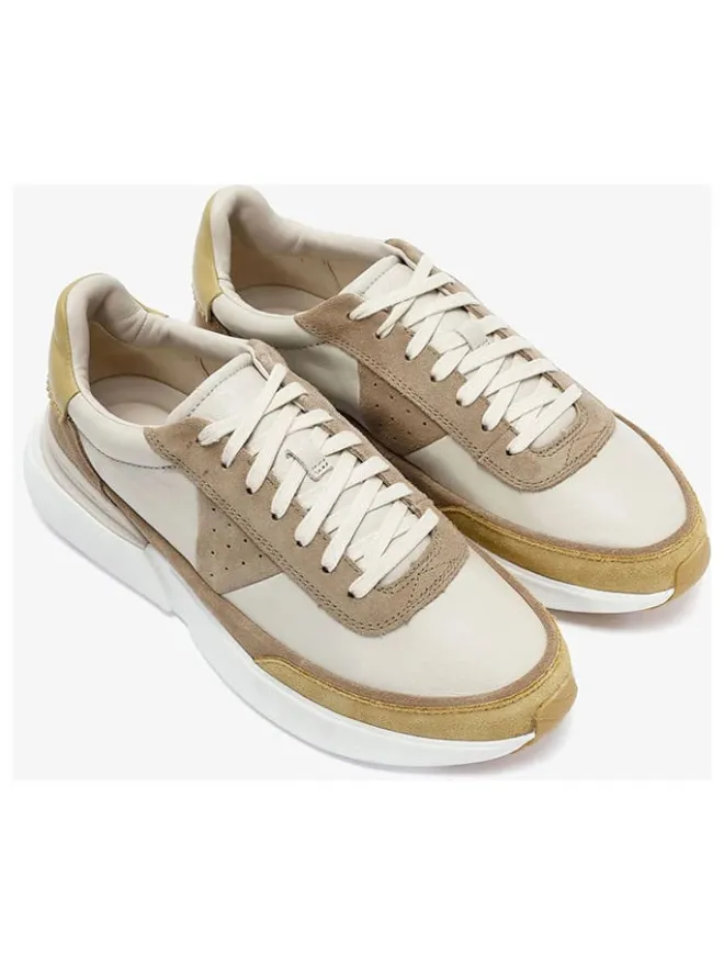 Clarks Sneakers^Leder-Sneakers "Craft Pace" in Hellbraun/ Beige