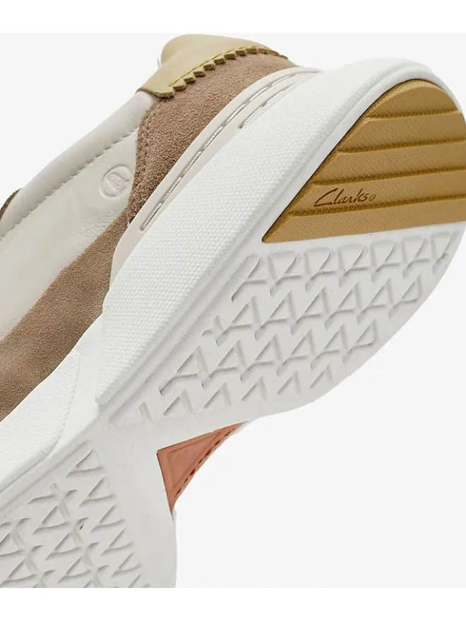 Clarks Sneakers^Leder-Sneakers "Craft Pace" in Hellbraun/ Beige