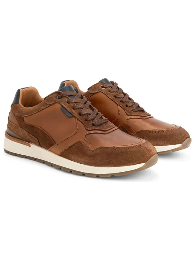Leder-Sneakers "Dalton" in Hellbraun>TRAVELIN' Hot