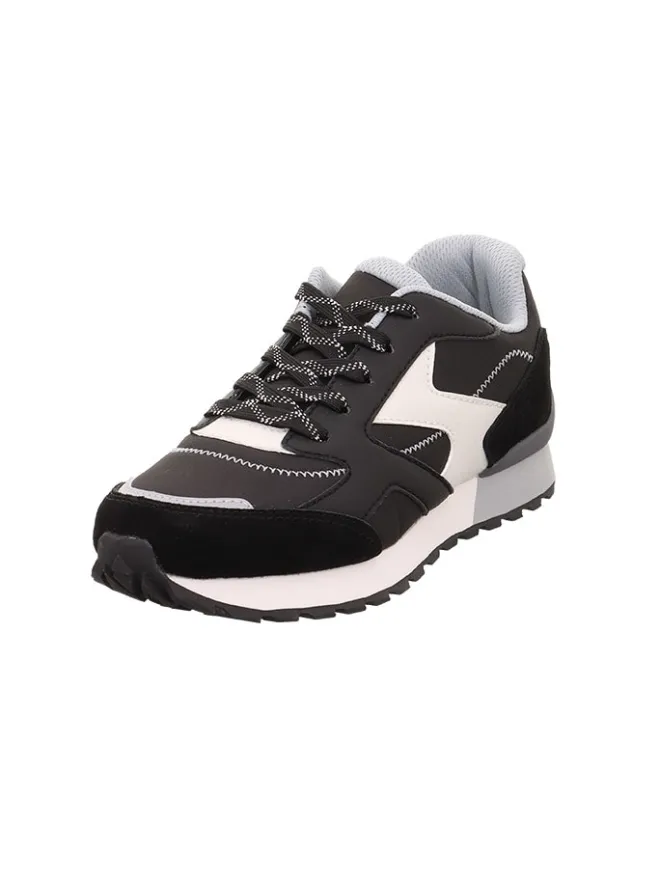 Leder-Sneakers "Dash" in Schwarz/ Weiß/ Grau>superfit Hot